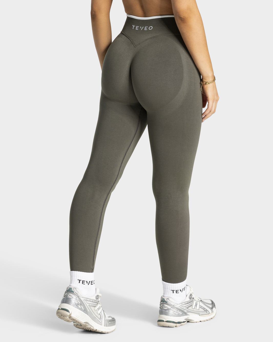 Contrastline Leggings ‘Khaki’