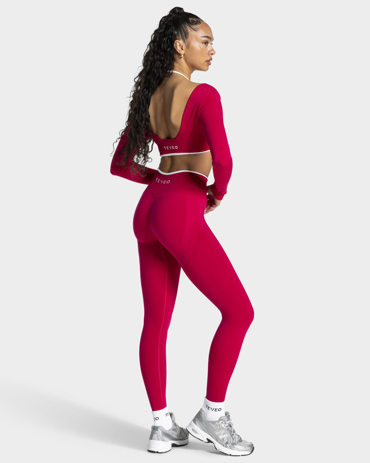 Contrastline Leggings ‘Raspberry’