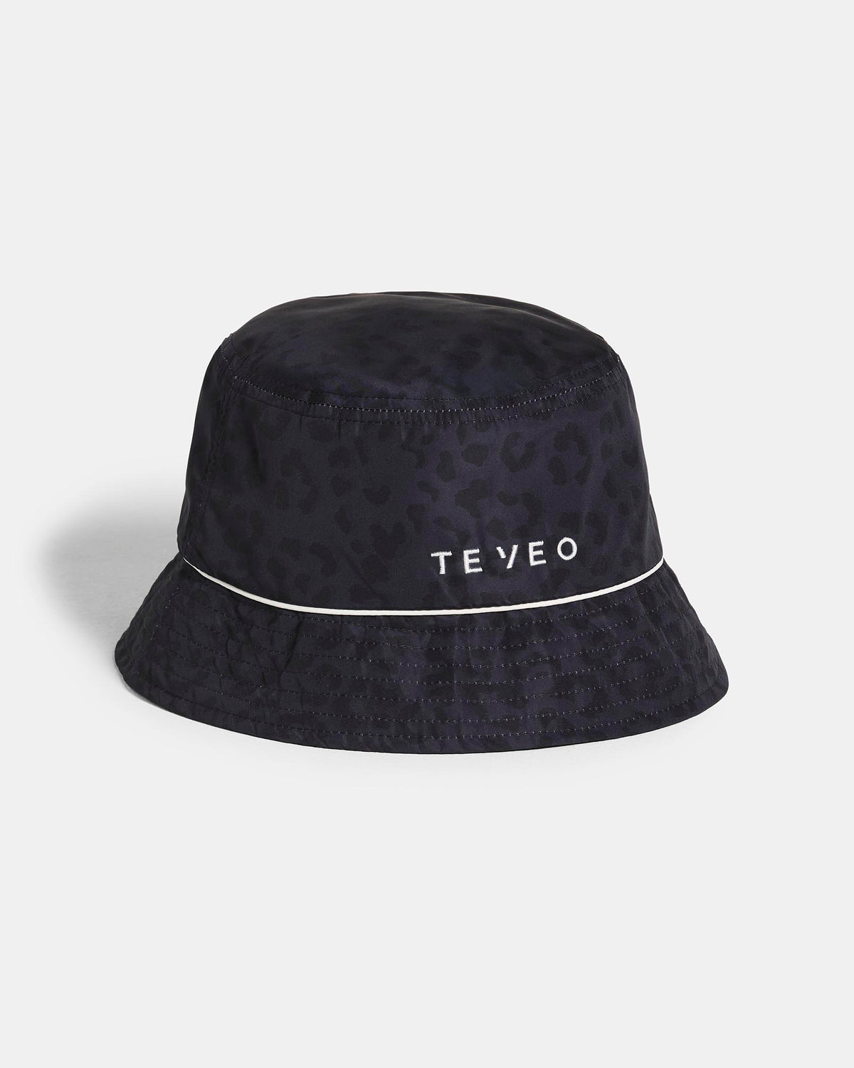 Cappello a secchiello Contrastline “Stampa leopardata nel colore Nero"