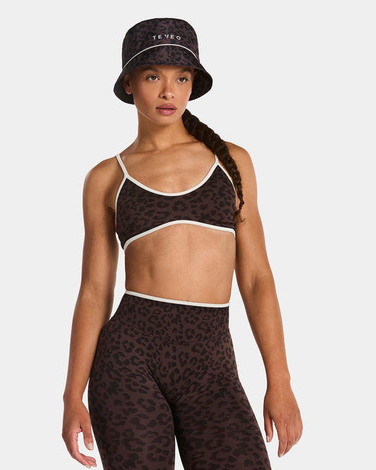 Contrastline Bucket Hat ‘Espresso Leopard Print’