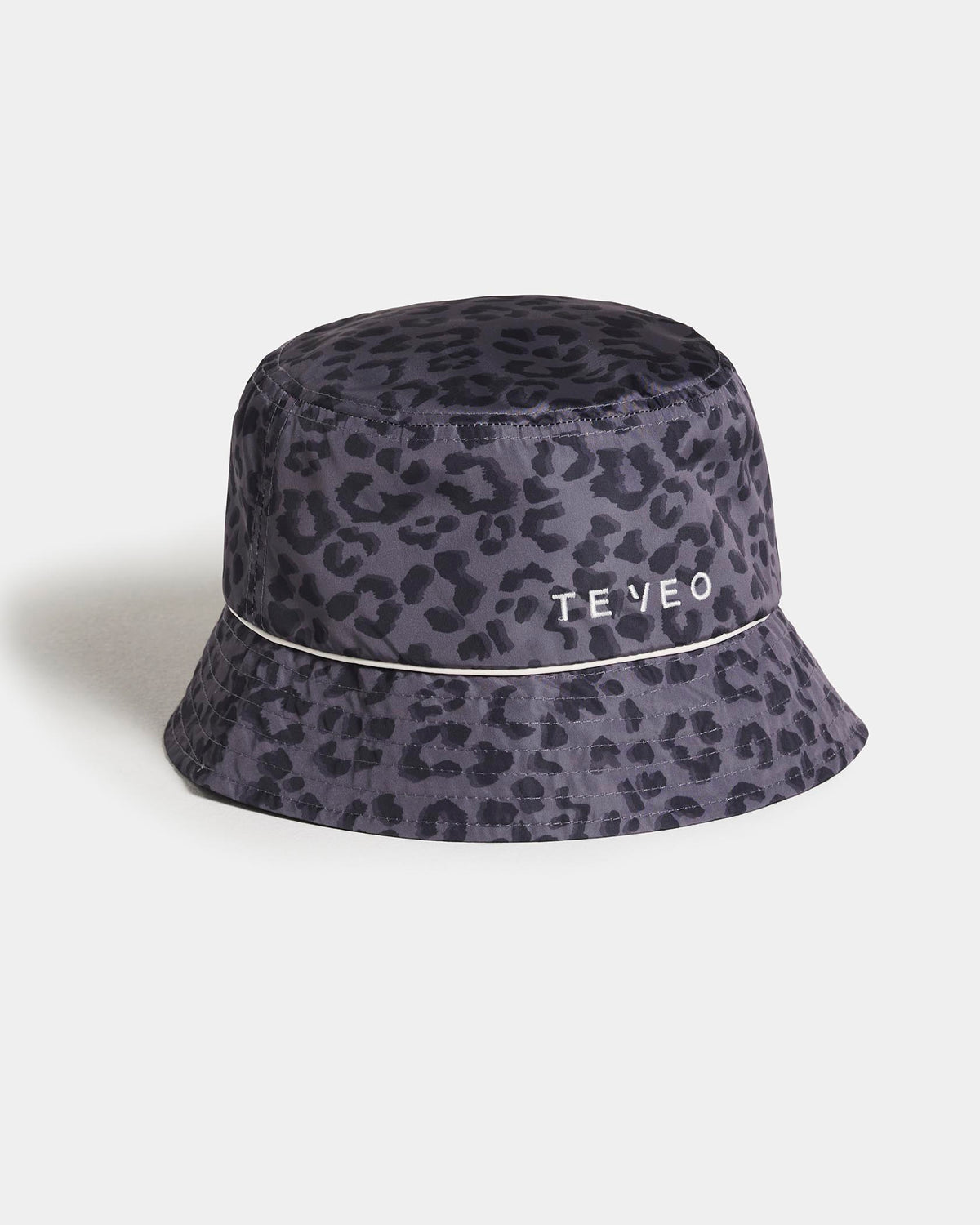 Cappello a secchiello Contrastline “Stampa leopardata Grafite"