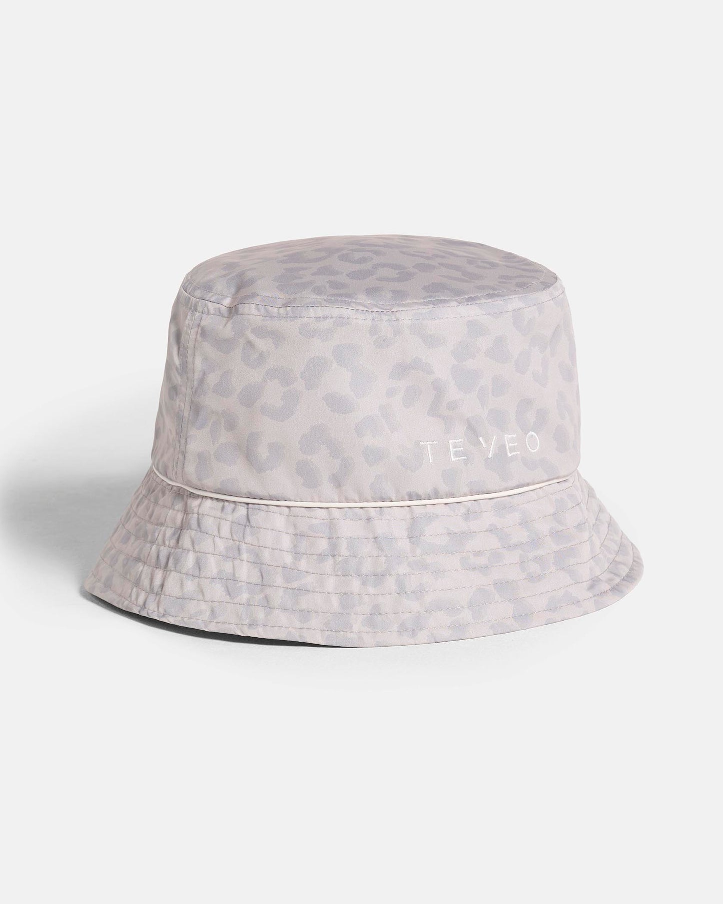 Cappello a secchiello Contrastline “Stampa leopardata Grigio Chiaro"