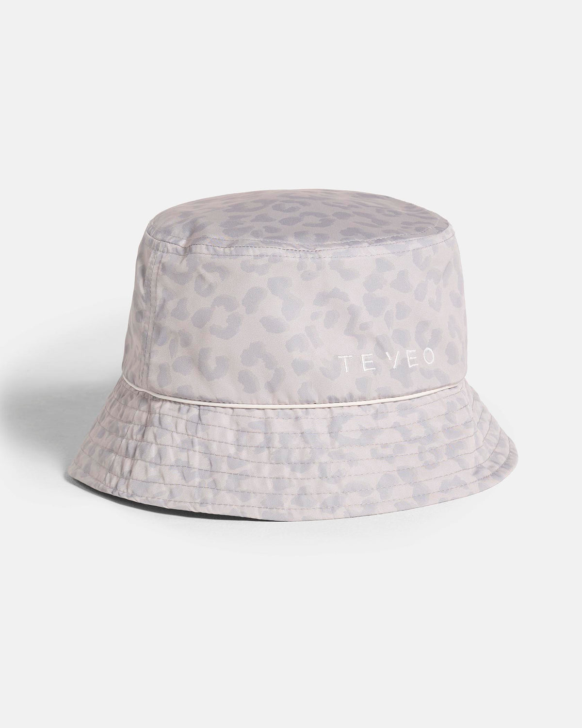 Cappello a secchiello Contrastline “Stampa leopardata Grigio Chiaro"