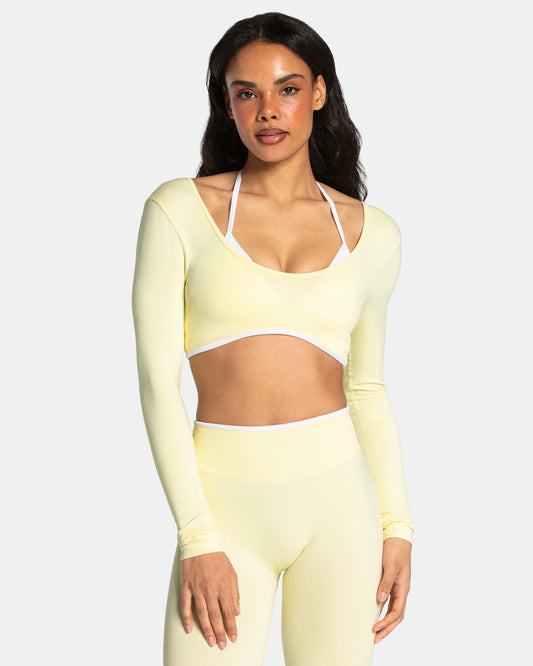 Contrastline Longsleeve ‘Butter Yellow’