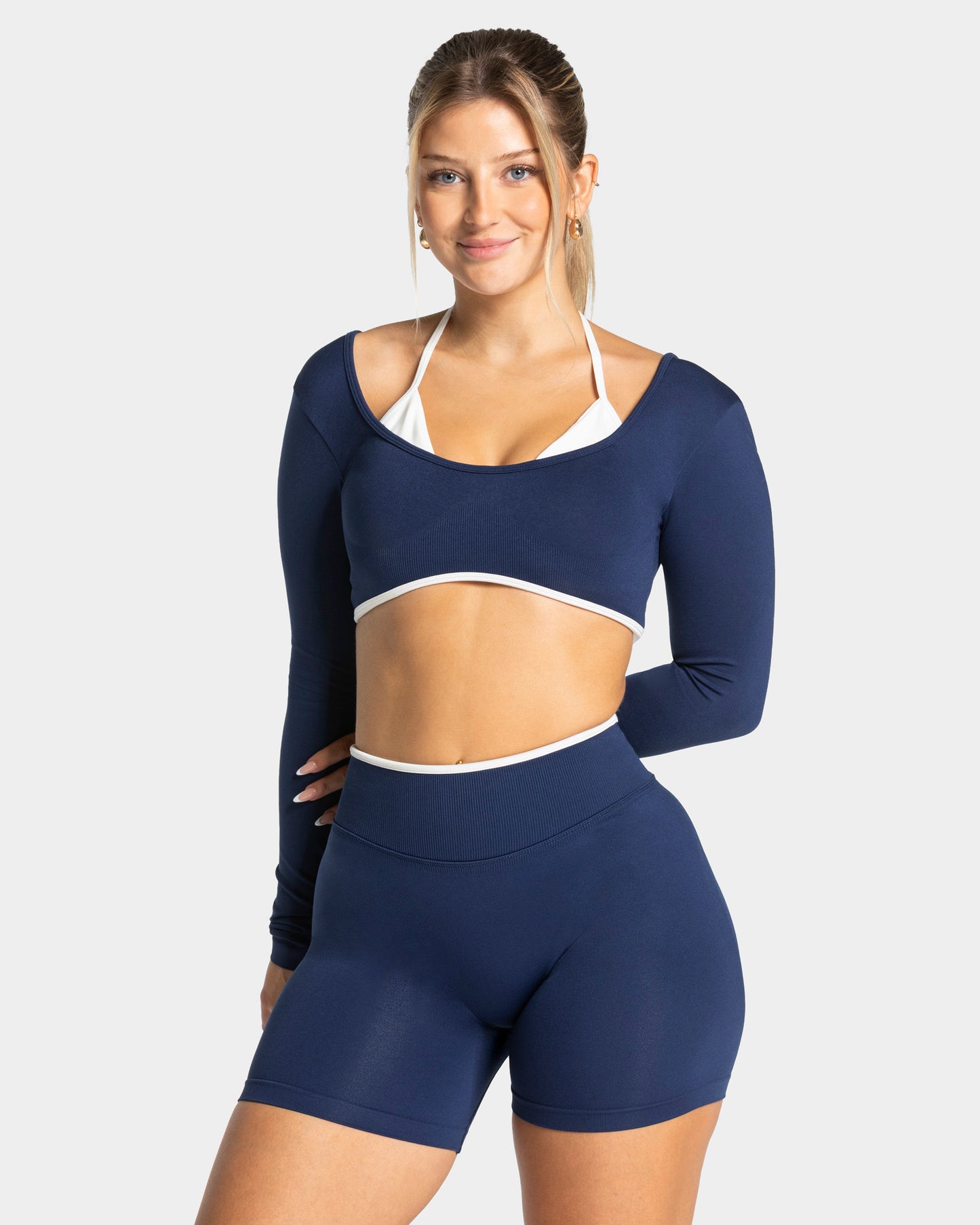 Contrastline Longsleeve "Dunkelblau"