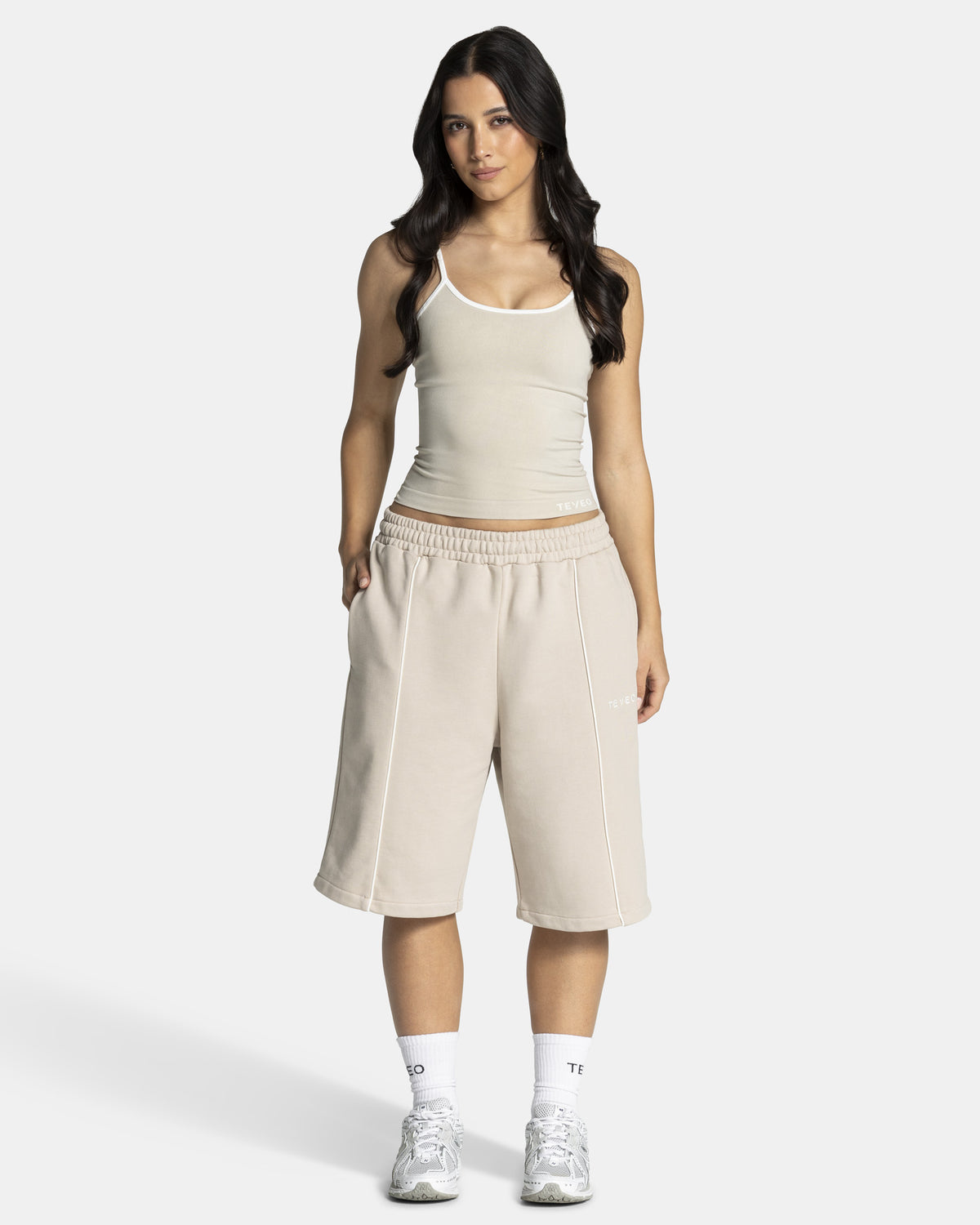 Contrastline Oversized Jorts ‘Cream’