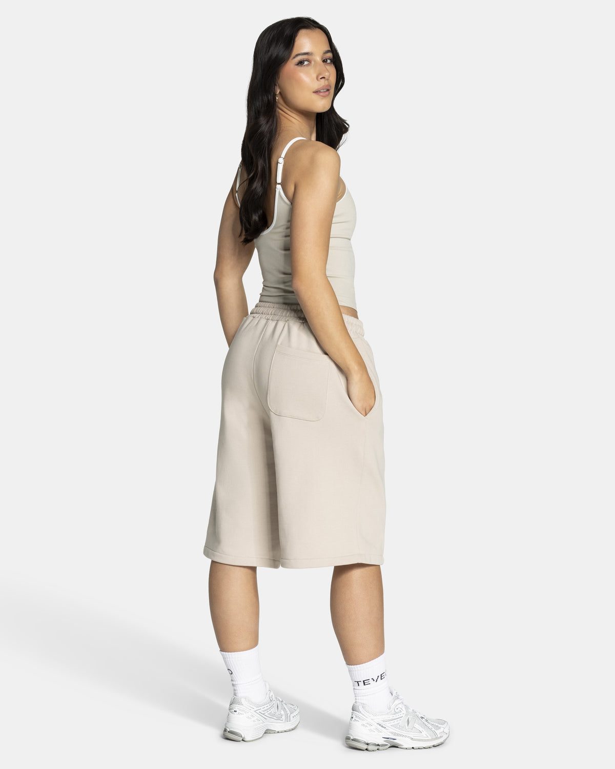 Contrastline Oversized Jorts ‘Cream’