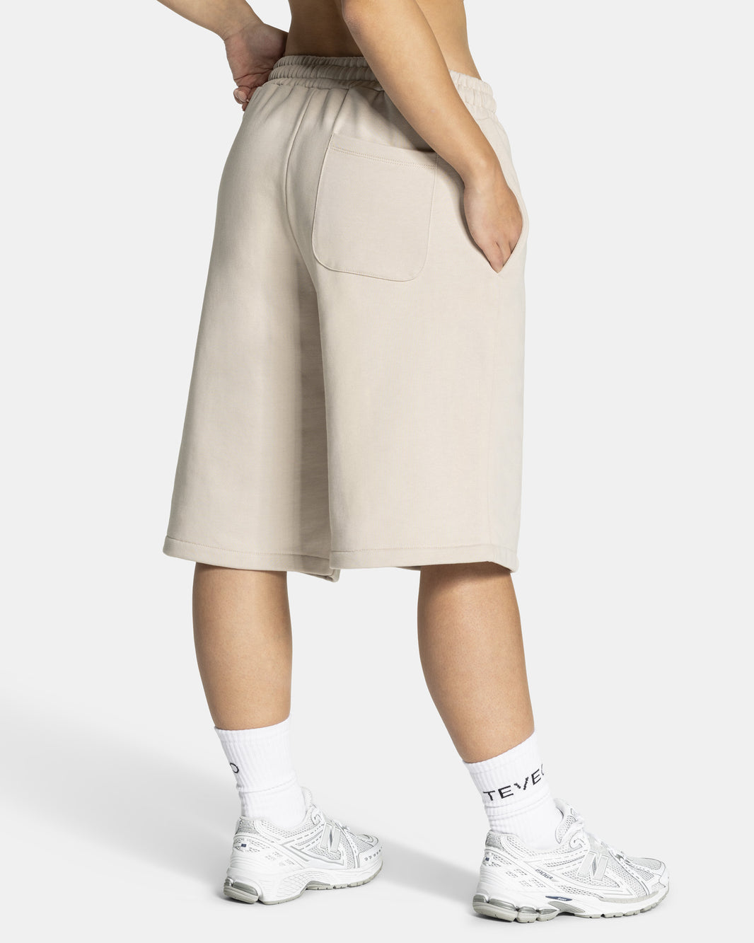 Contrastline Oversized Jorts "Cream"