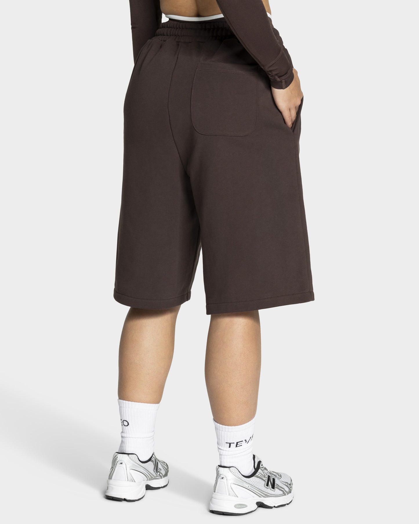 Jorts oversize Contrastline “Espresso"