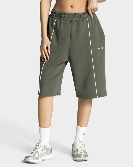 Contrastline Oversized Jorts ‘Khaki’