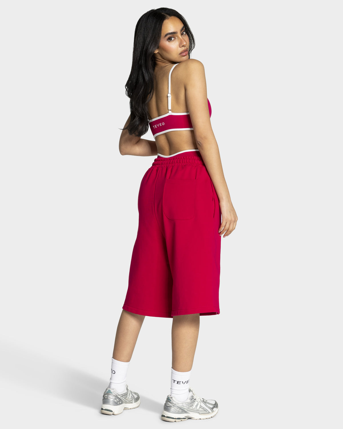 Contrastline Oversized Jorts ‘Raspberry’