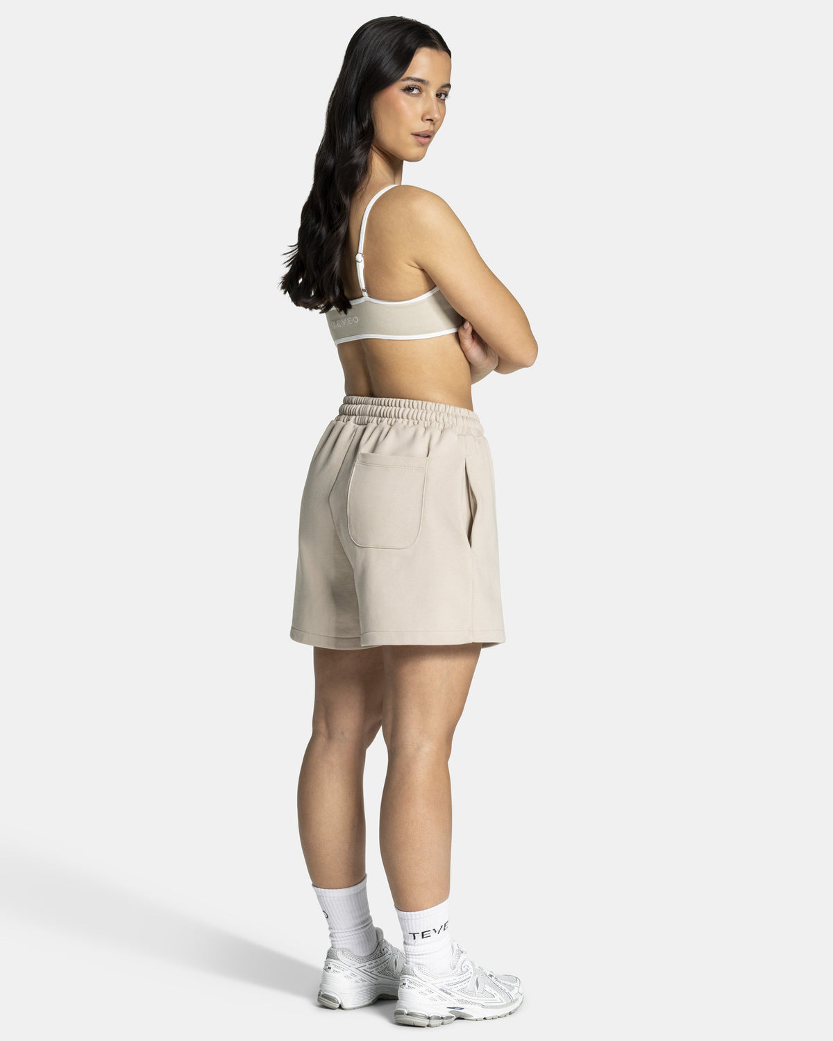 Shorts oversize Contrastline «crema»