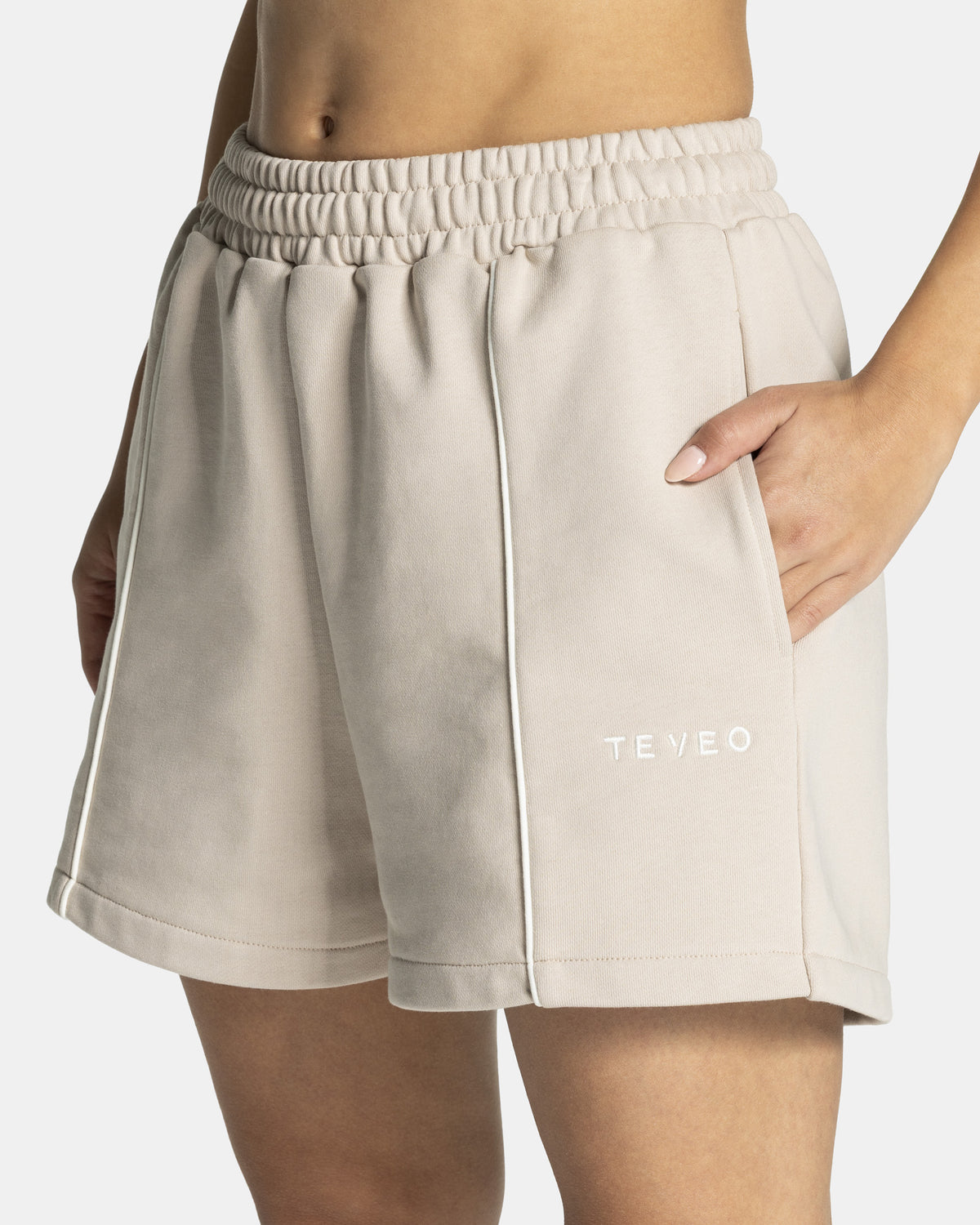Shorts oversize Contrastline «crema»