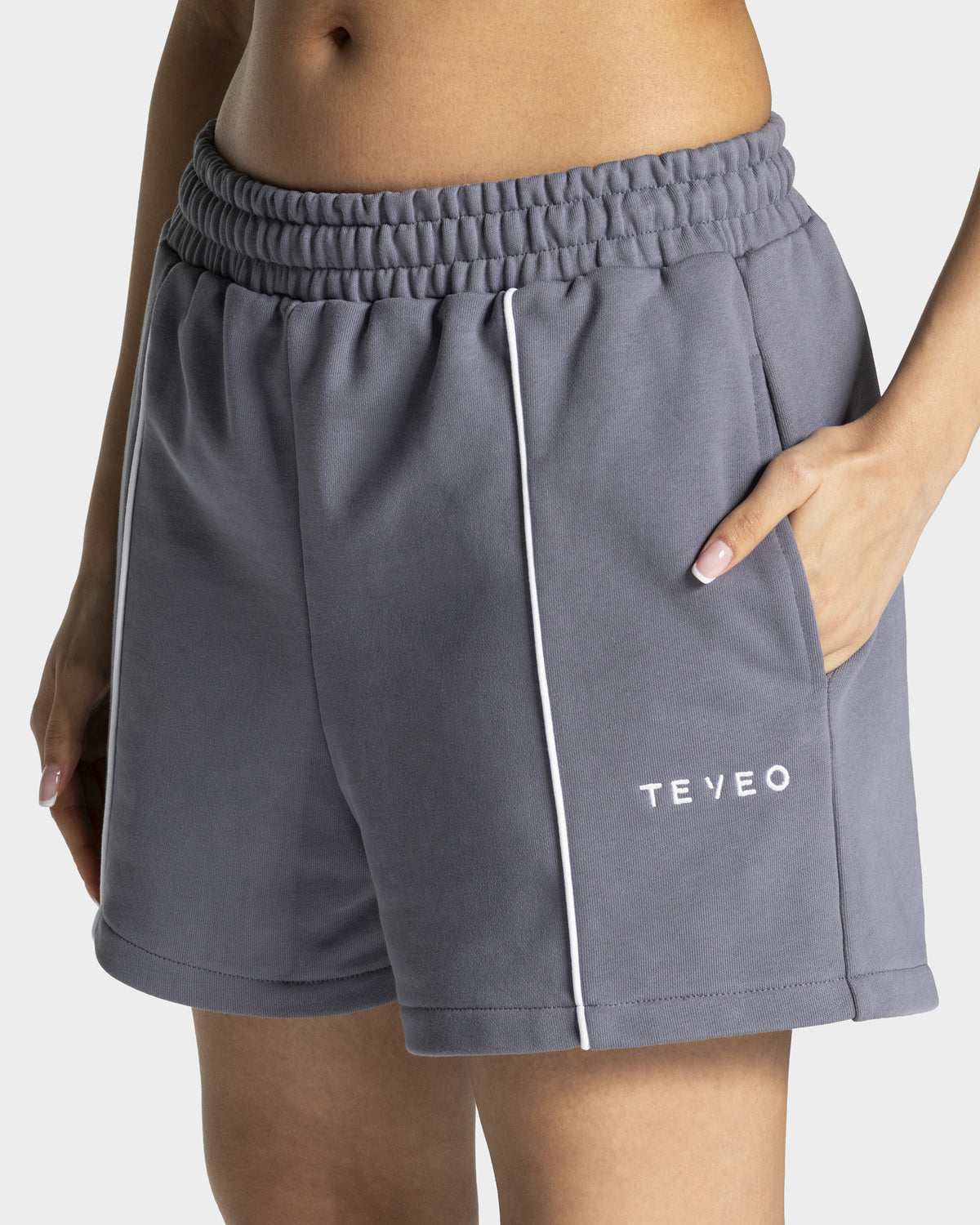 Shorts oversize Contrastline «gris hielo»