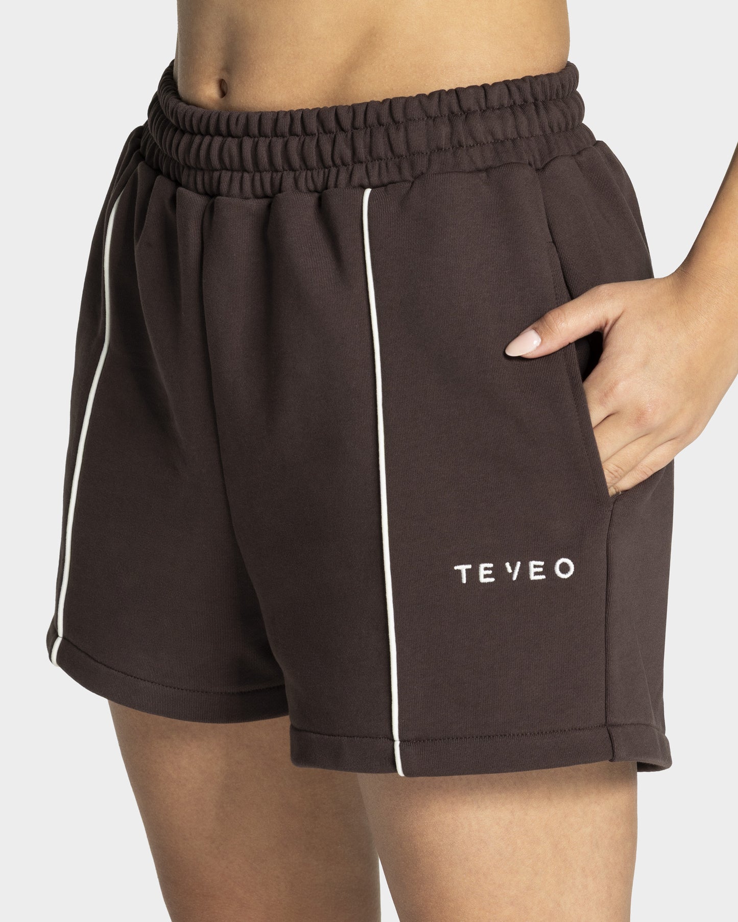 Shorts oversize Contrastline “Espresso"