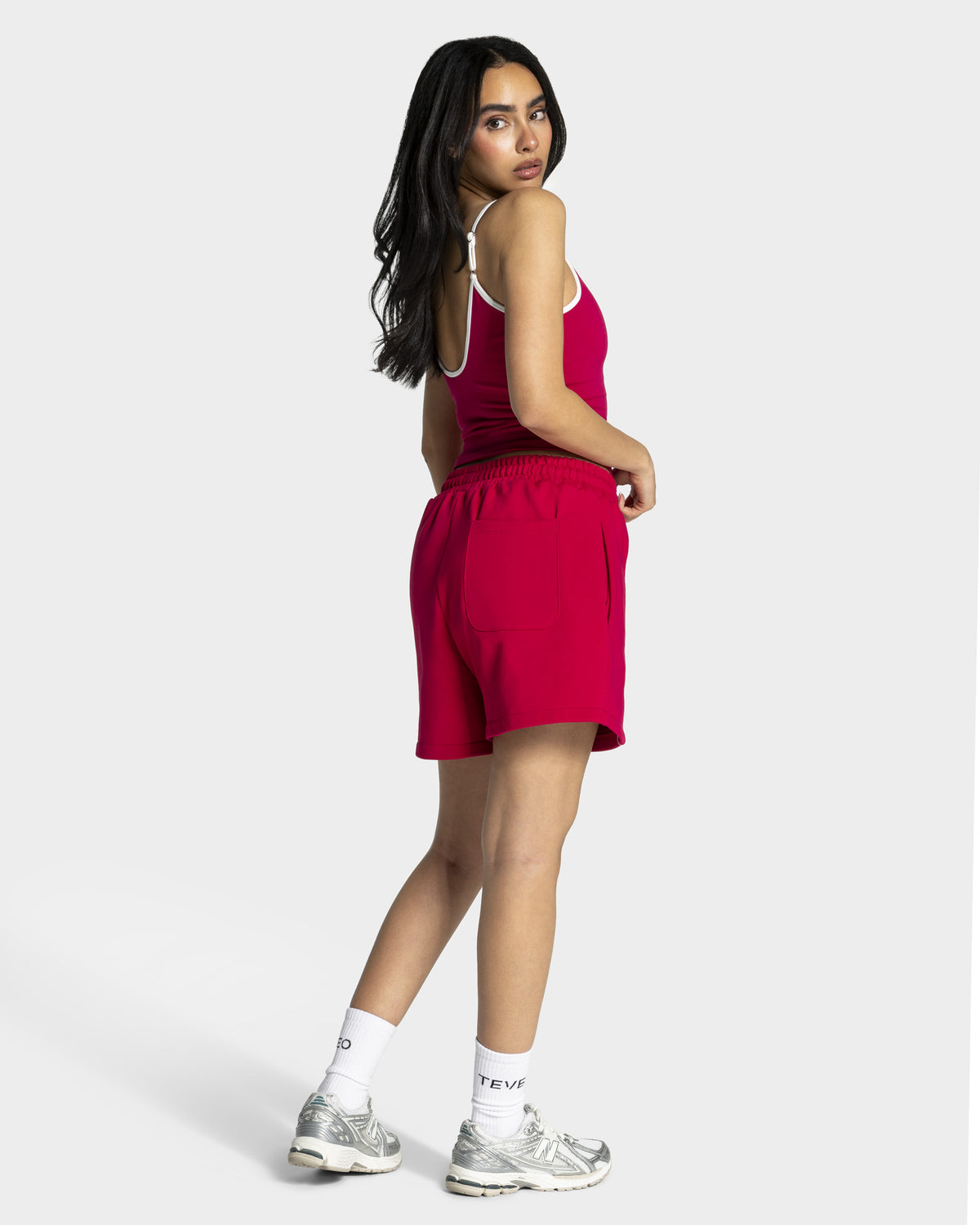 Shorts oversize Contrastline «Raspberry»