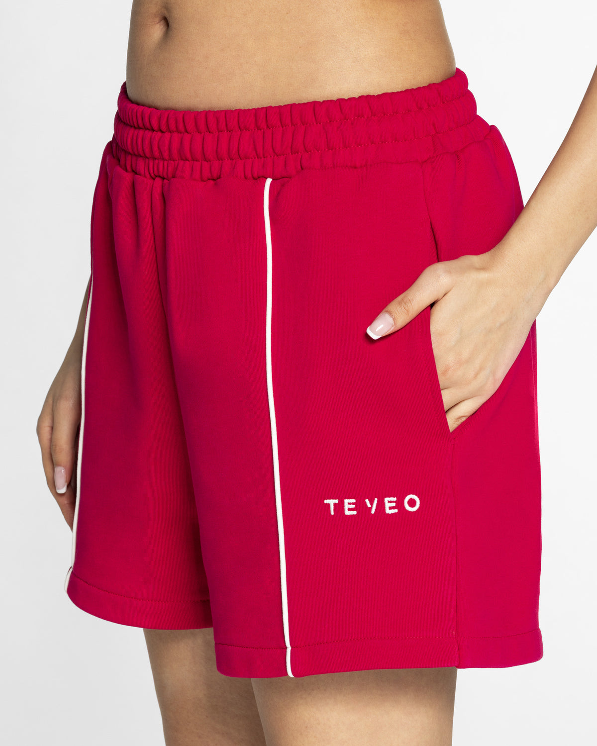 Shorts oversize Contrastline «Raspberry»