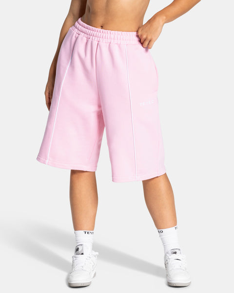 Contrastline Oversized Jorts 'True Pink'