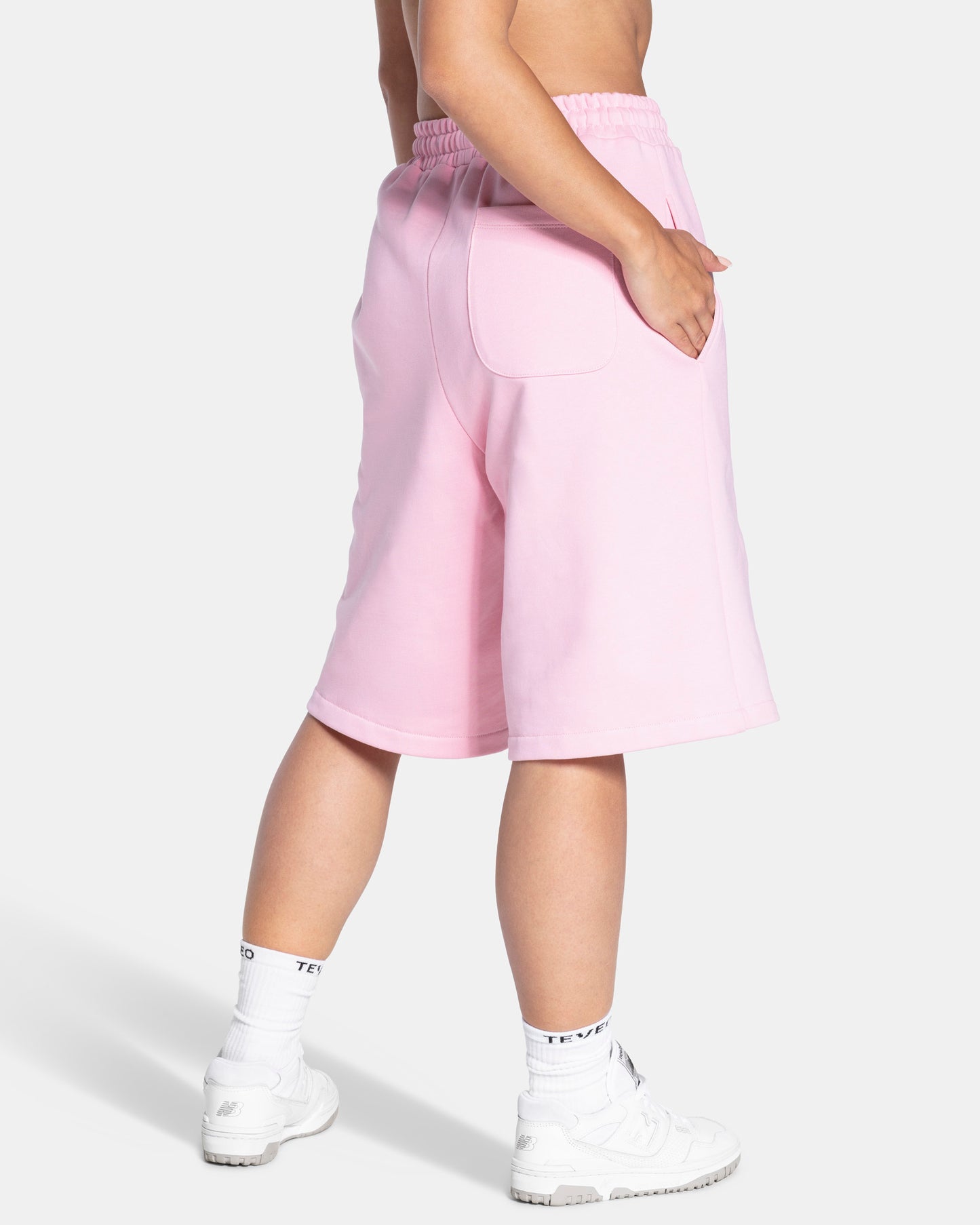 Contrastline Oversized Jorts ‘True Pink’
