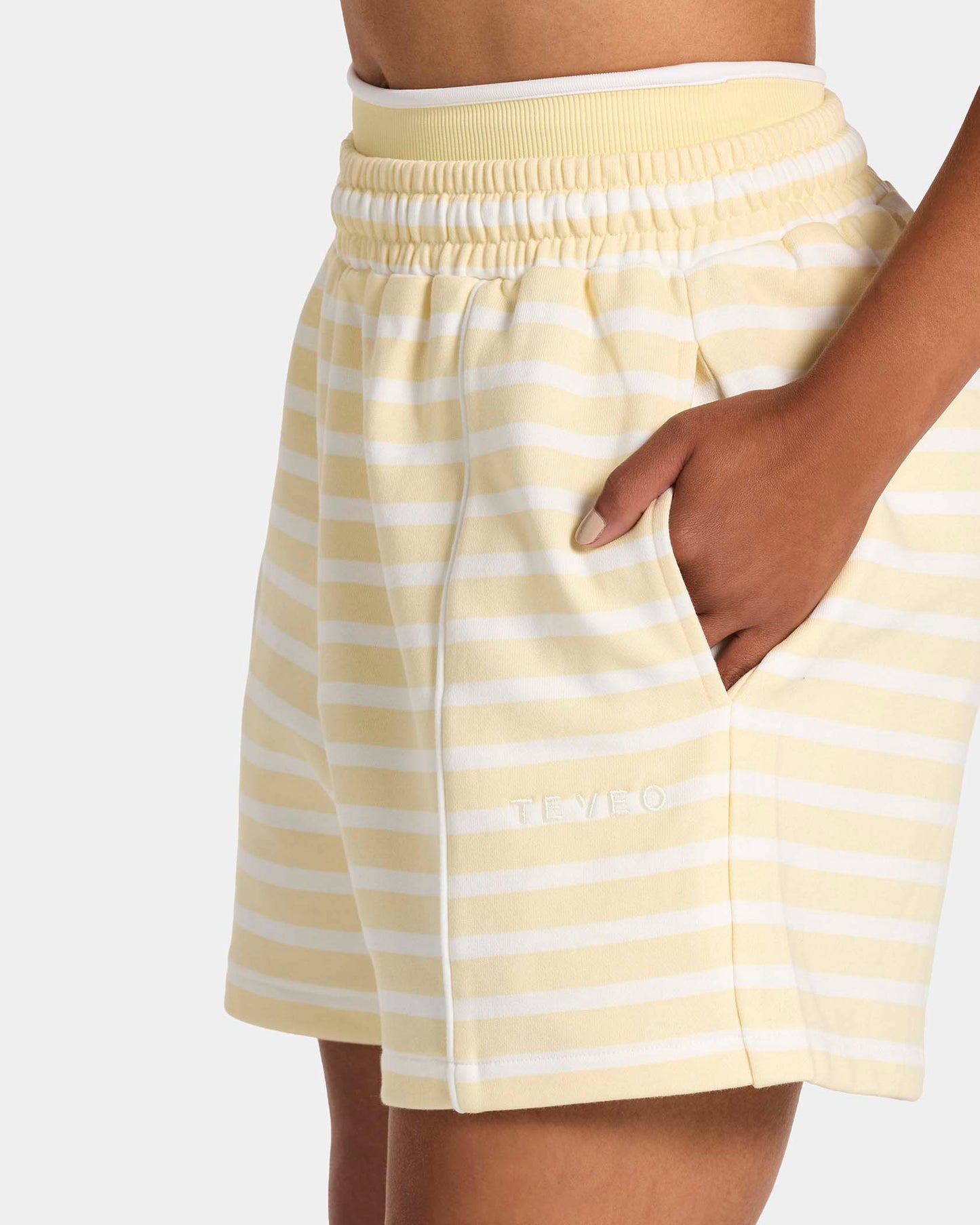 Short oversize Contrastline « Stripe Butter Yellow »