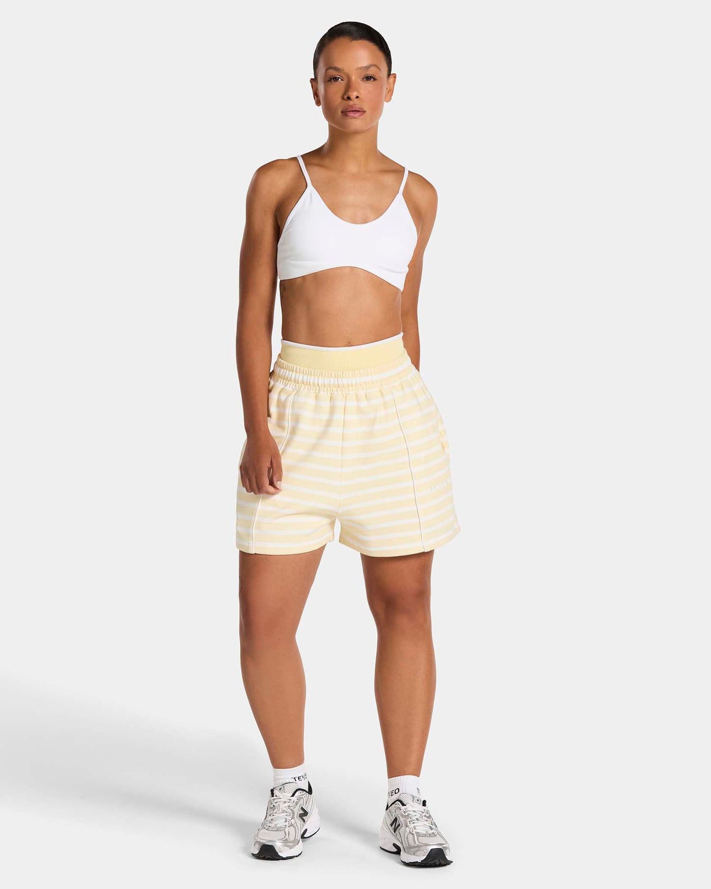 Short oversize Contrastline « Stripe Butter Yellow »