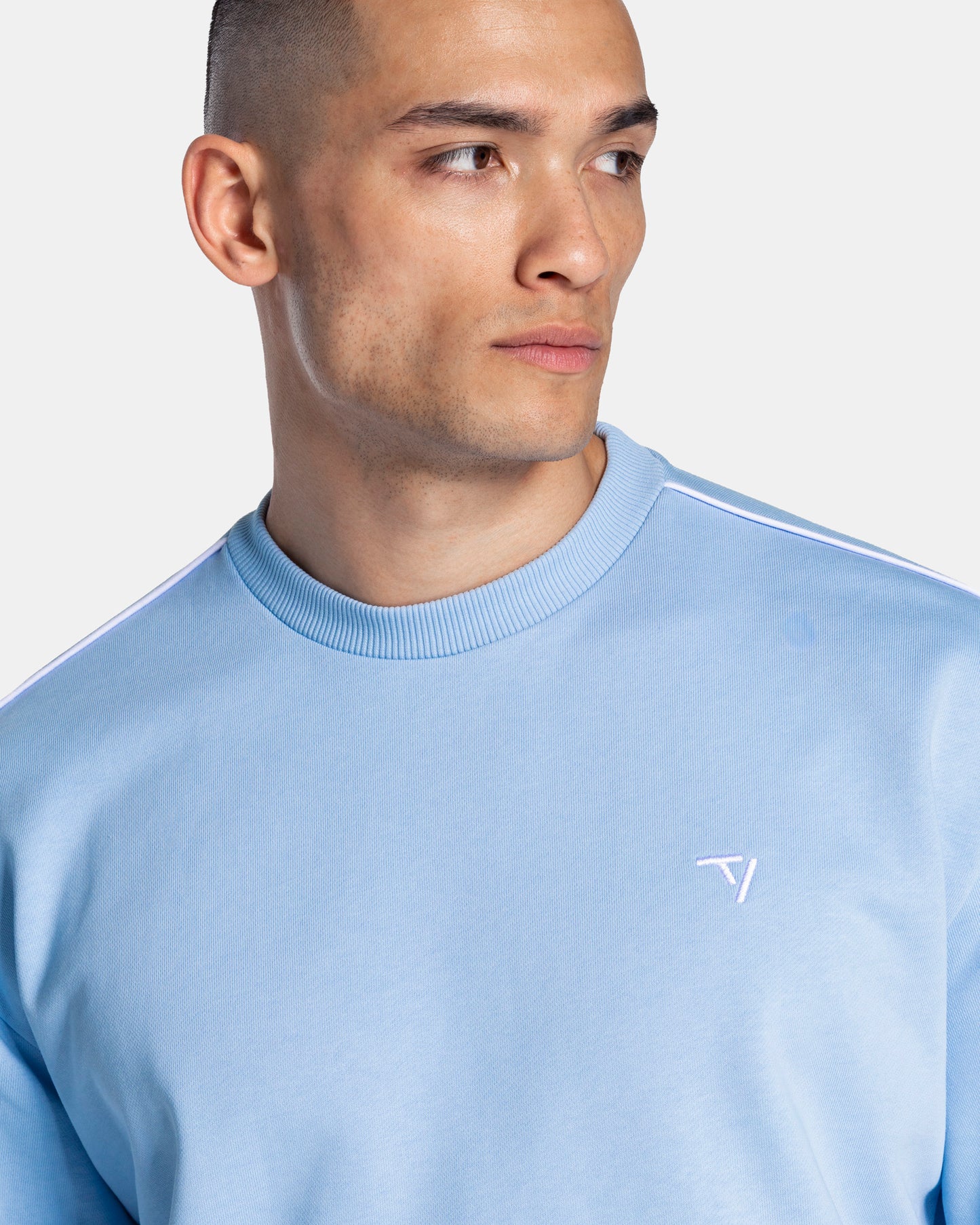 T-shirt oversize Contrastline “Baby Blu"