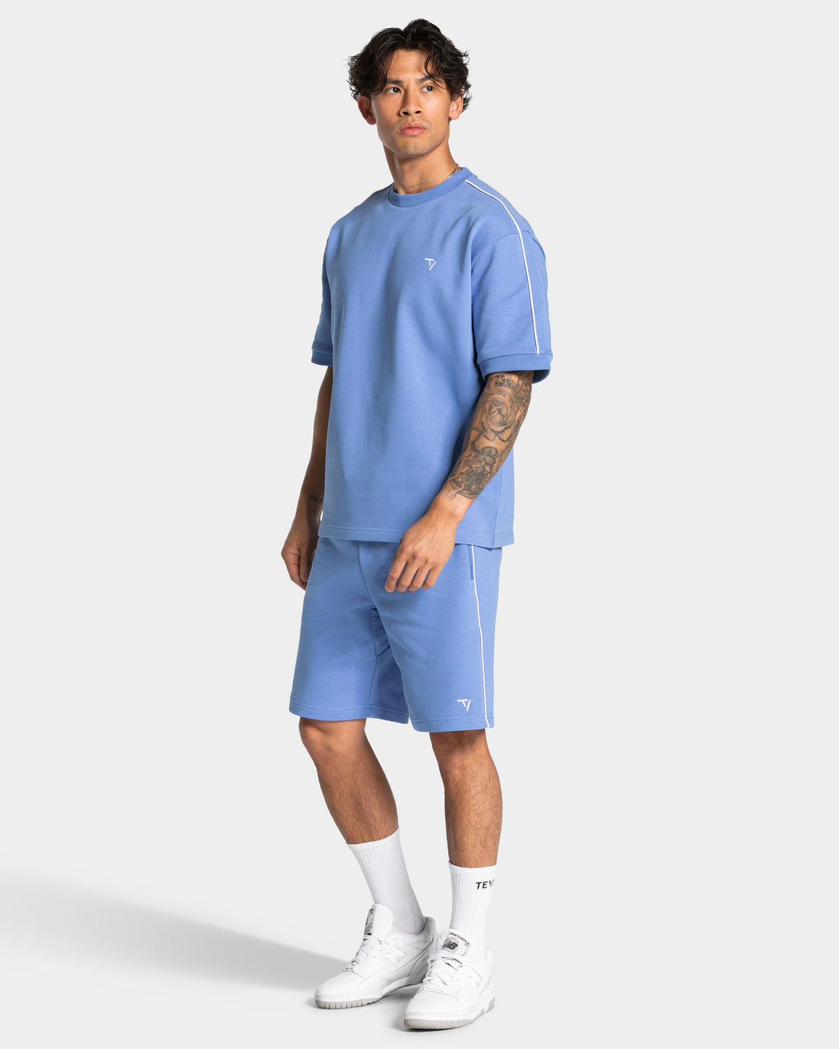 Contrastline Oversized T-Shirt ‘Azure’