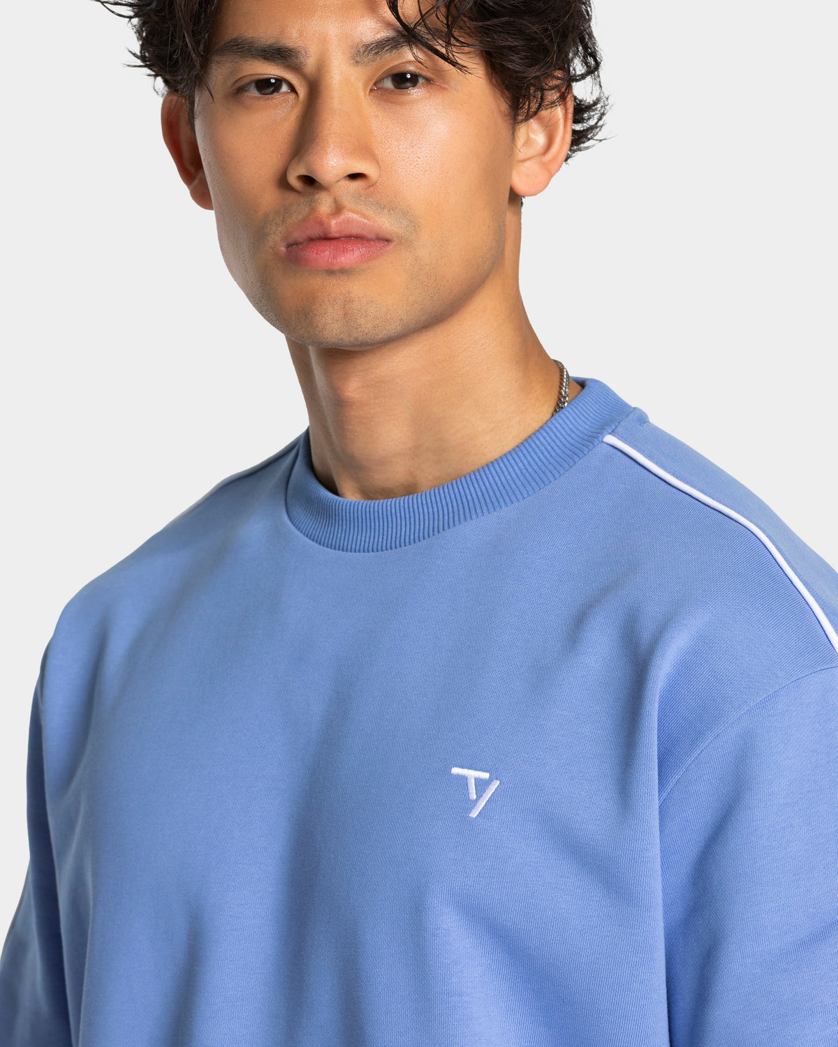 Contrastline Oversized T-Shirt ‘Azure’