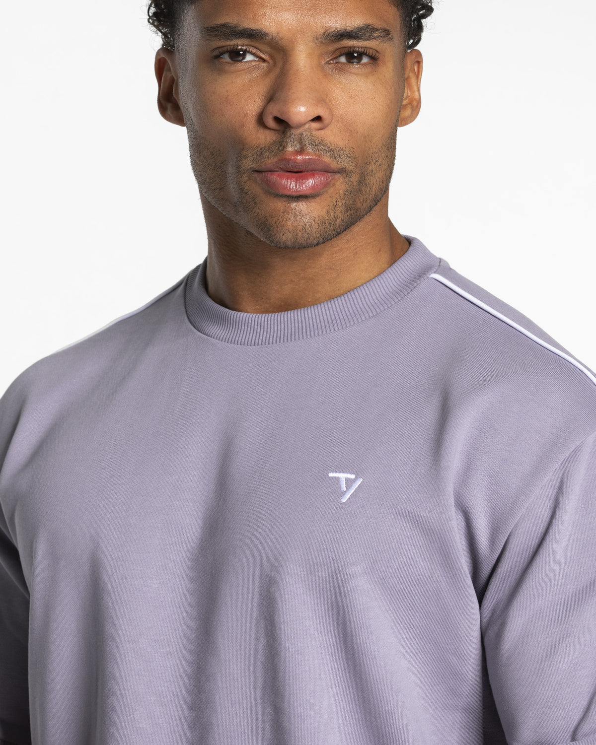 Contrastline Oversized T-Shirt ‘Lavender’