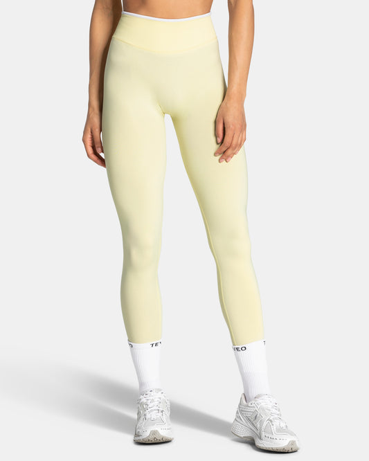 Contrastline Sculpt Scrunch Leggings ‘Butter Yellow’