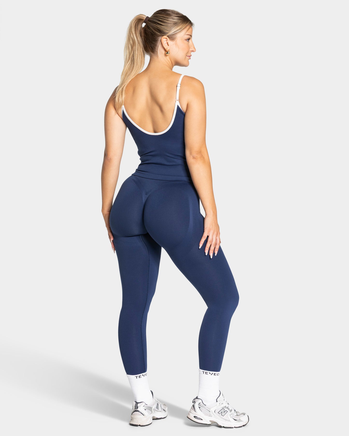 Leggings Sculpt Scrunch Contrastline "Blu scuro"