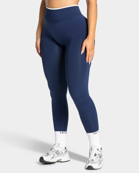 Contrastline Sculpt Scrunch Leggings ‘Dark Blue’