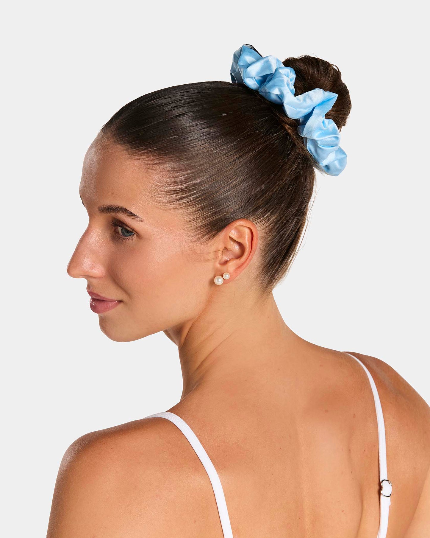 Contrastline Scrunchies (2-Pack) ‘Ice Blue / Stripe’