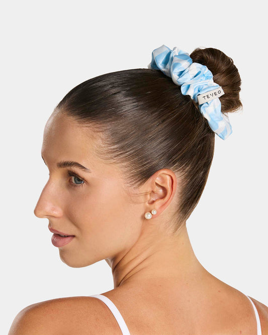 Contrastline Scrunchies (2-Pack) ‘Ice Blue / Stripe’