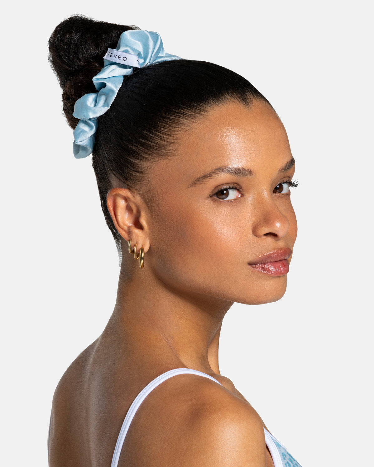 Contrastline Scrunchies (2-Pack) ‘Baby Blue/Leopard’
