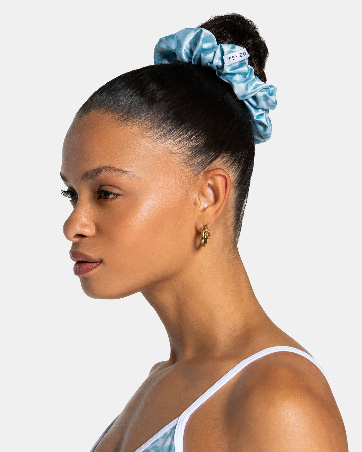 Contrastline Scrunchies (2-Pack) ‘Baby Blue/Leopard’
