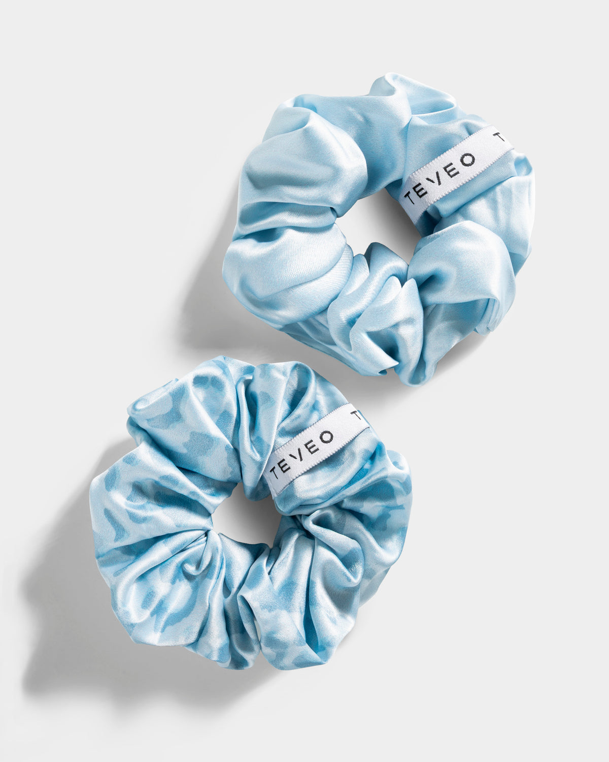 Contrastline Scrunchies (2-Pack) ‘Baby Blue/Leopard’