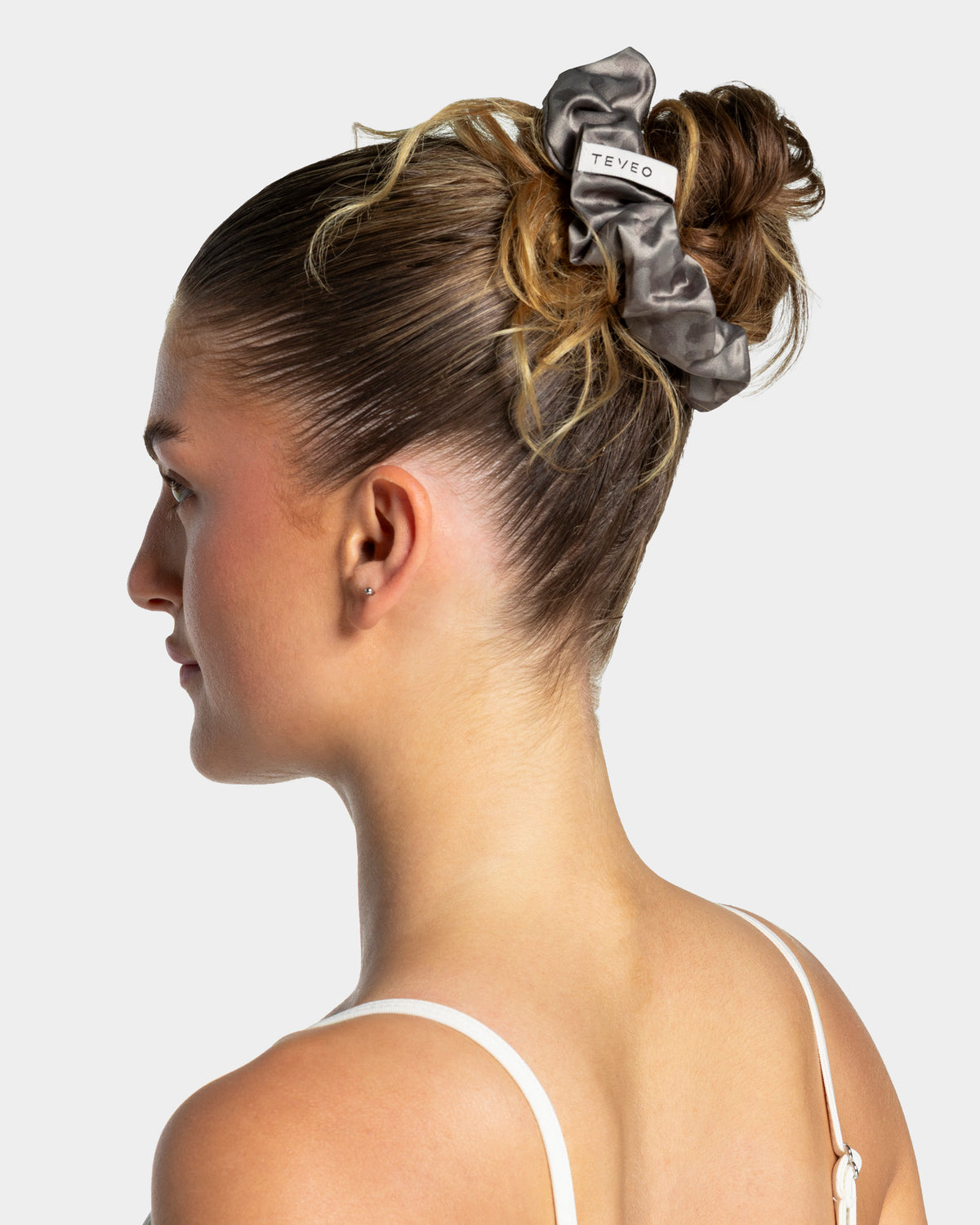 Scrunchies Contrastline (set da 2) “Stampa leopardo Cachi"
