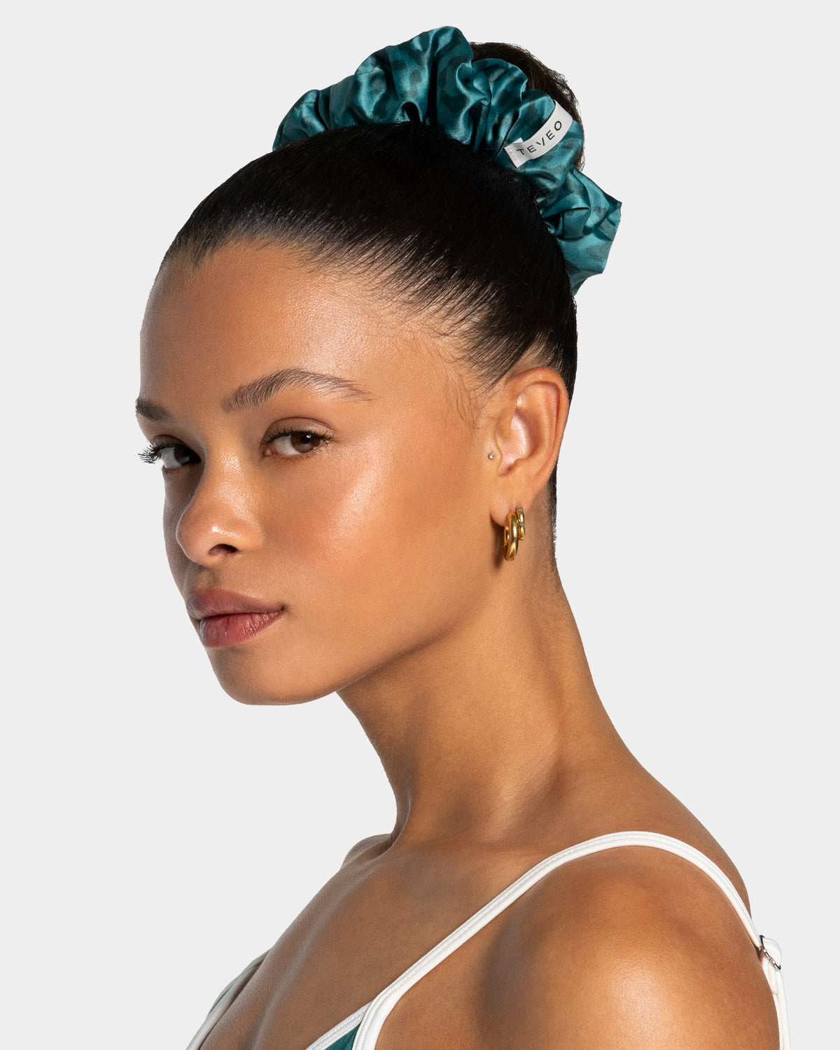 Contrastline Scrunchies (2-Pack) ‘Petrol/Leopard’