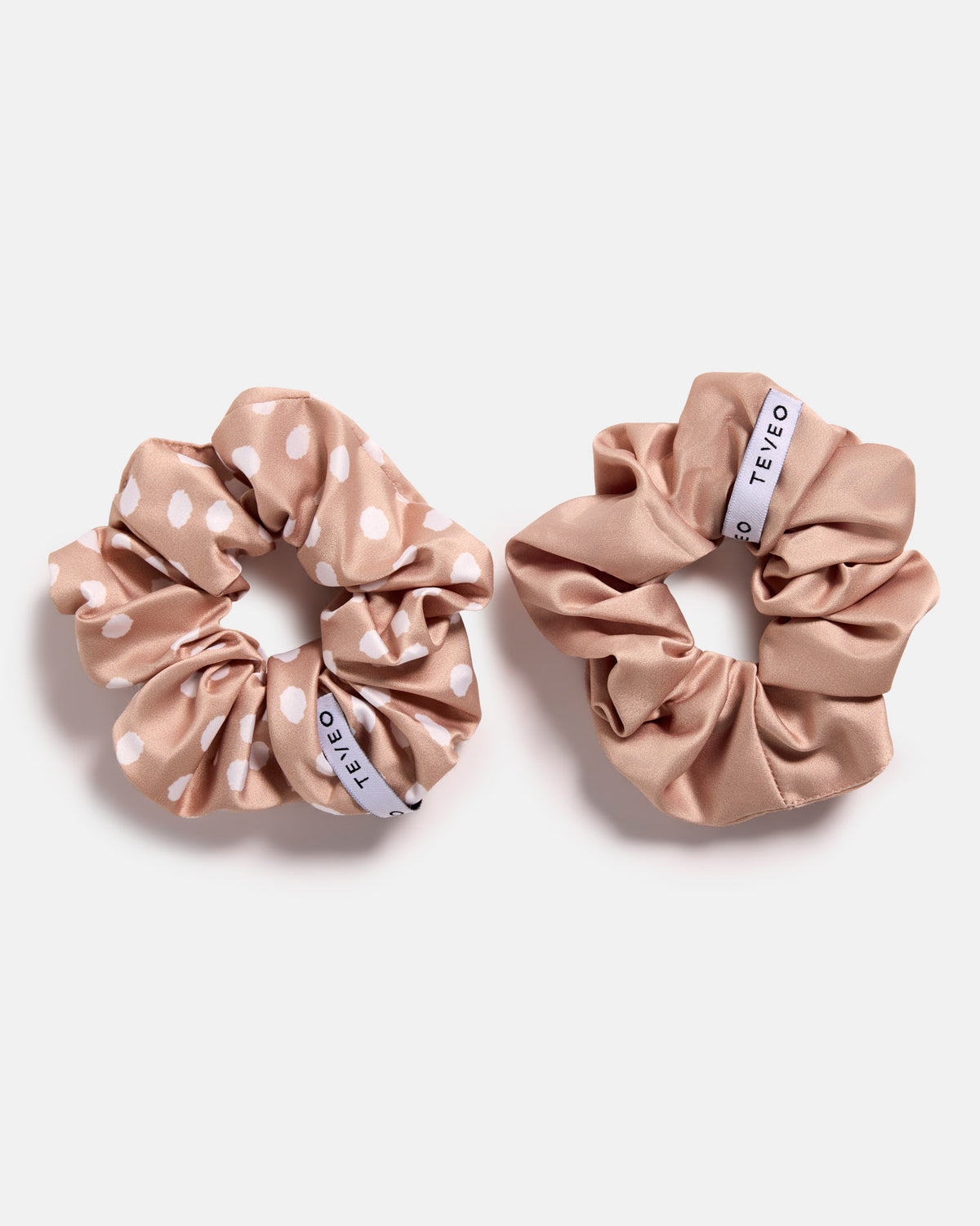 Contrastline Scrunchies (2er-Pack) "Bambidots - Chestnut"