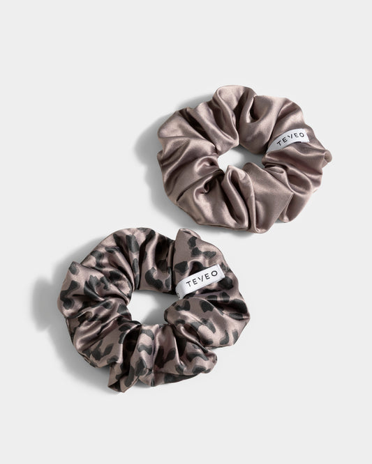 Chouchous (lot de 2) Contrastline « léopard – graphite »