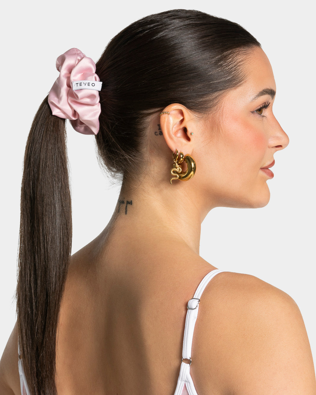 Scrunchies Contrastline (set da 2) “Stampa leopardata Rosa"
