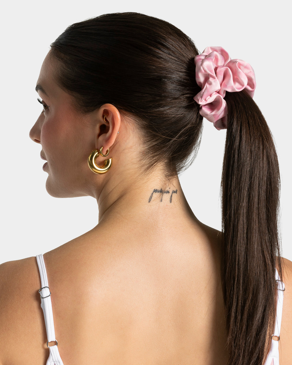 Contrastline Scrunchies (Pack of 2) ‘Light Pink/Leopard’