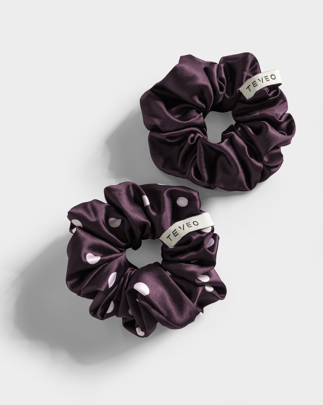 Scrunchies Contrastline (set da 2) “Pois - Merlot"