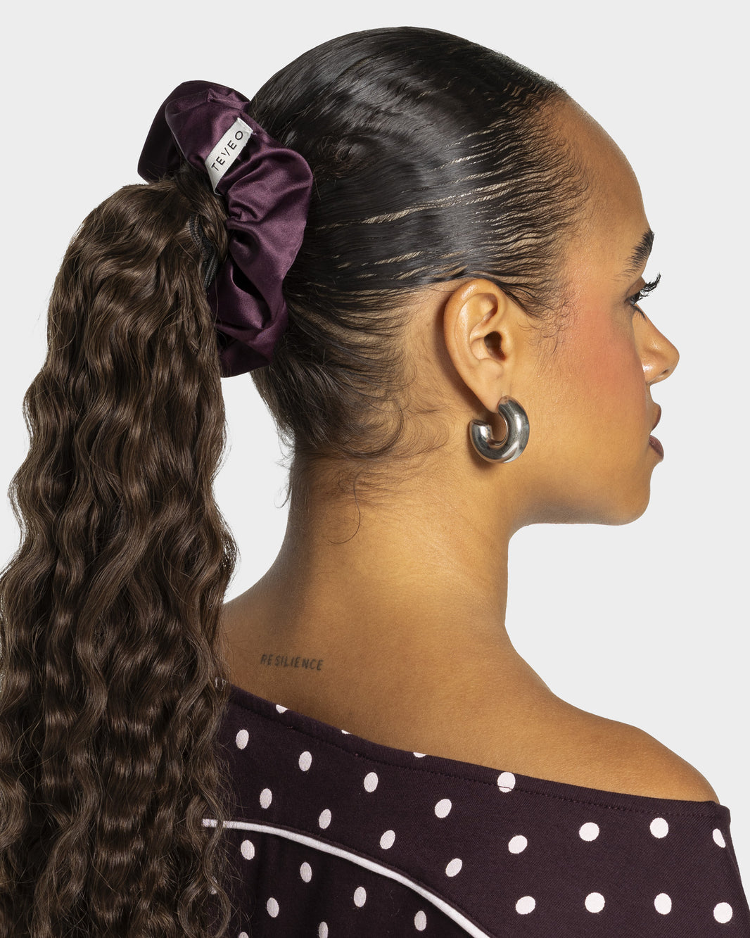Scrunchies Contrastline (set da 2) “Pois - Merlot"