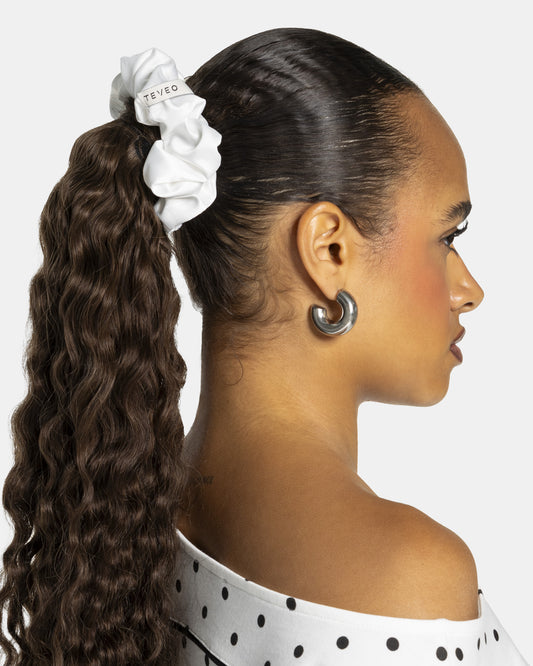 Scrunchies (pack de dos) Contrastline «lunares - blanco»