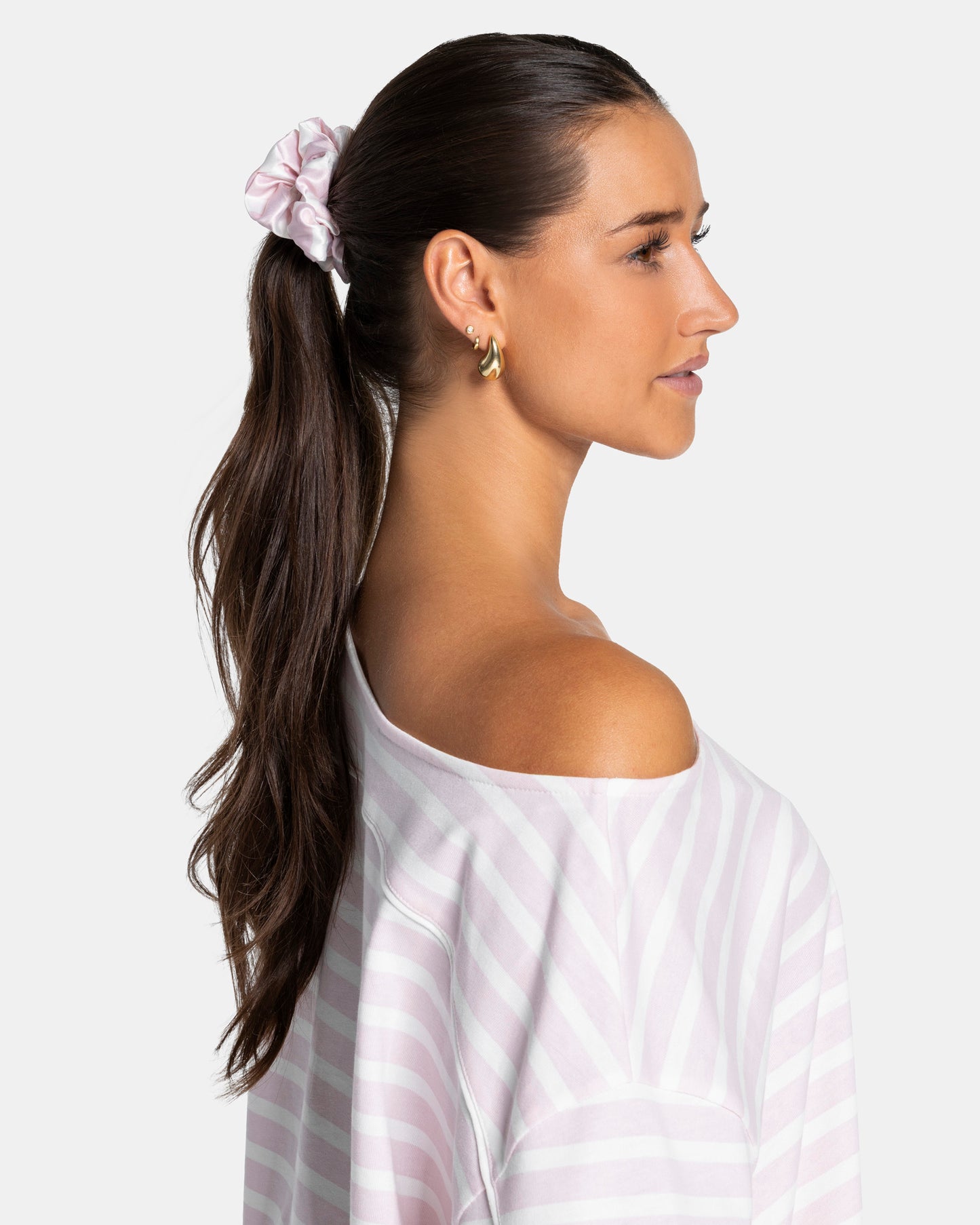 Contrastline Scrunchies (2-Pack) ‘Blossom / Stripe’