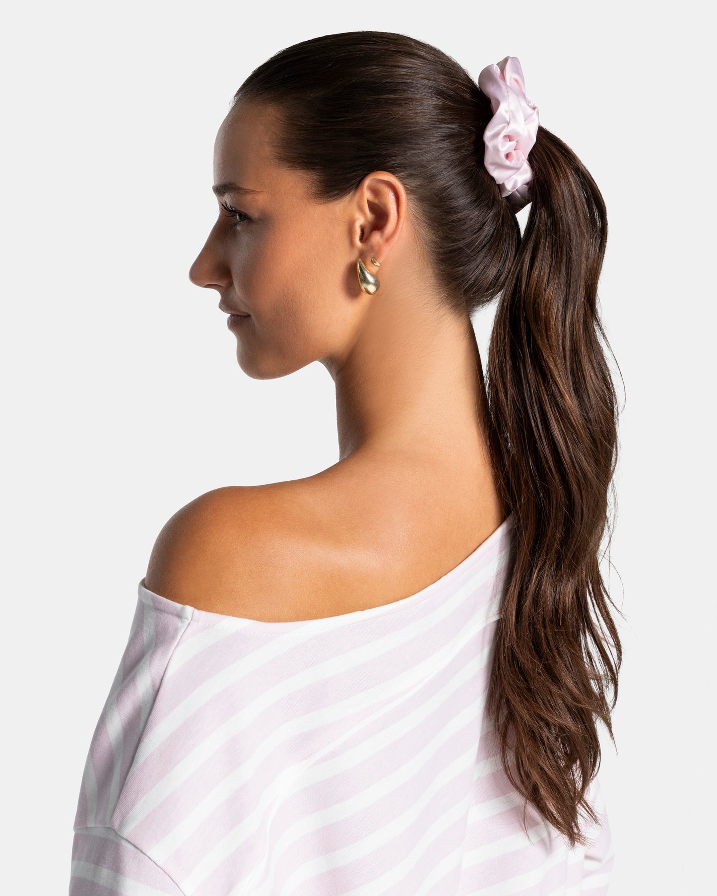 Contrastline Scrunchies (2-Pack) ‘Blossom / Stripe’