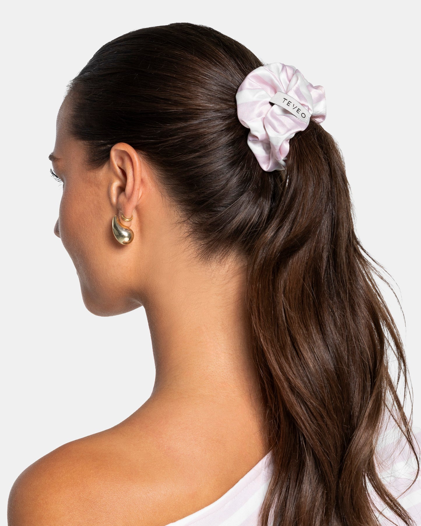 Contrastline Scrunchies (2-Pack) ‘Blossom / Stripe’