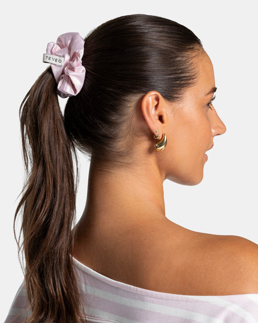 Contrastline Scrunchies (2-Pack) ‘Blossom / Stripe’